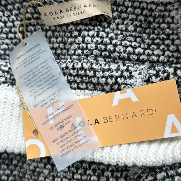 Paola Bernardi Two Piece SET Black And White Tweed Skirt Top Set Size: XS - Picture 7 of 7